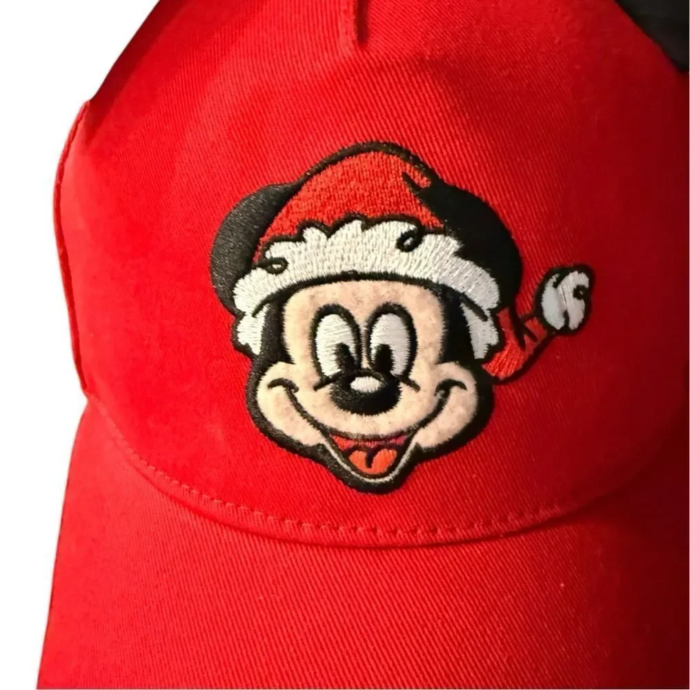 Disney Parks Santa Hat with Black Ears and White Trim